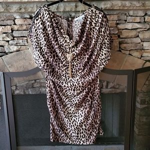 Nwot/Swool Leopard  zipper detail Dress